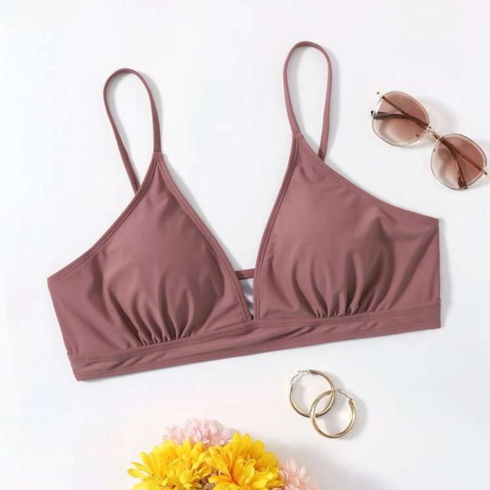 Shein Plus pink bikini top